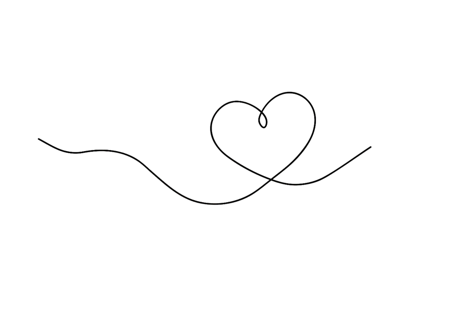 One Line Art Herz